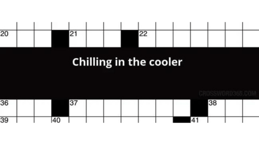 chilling crossword clue